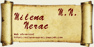 Milena Nerac vizit kartica